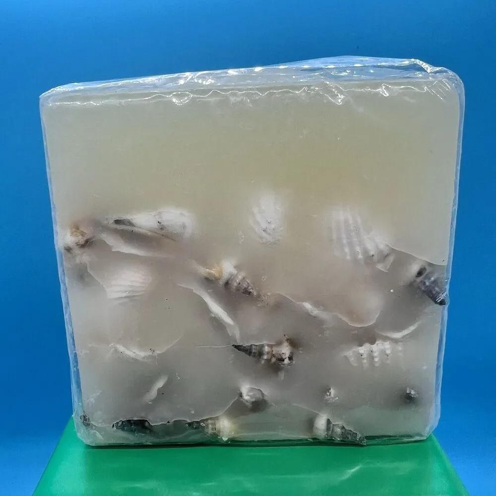 Vintage Sea Shell Pillar Candle Embedded Shells Norstrom at home ivory 4